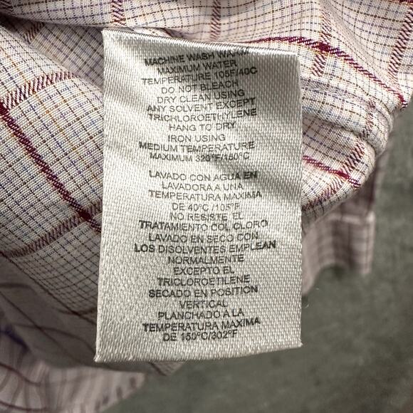 Robert Graham Men's Size 41 / 16 Medium Red White Shirt Work Business - Picture 7 of 15